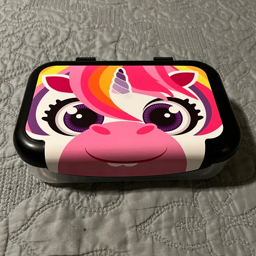 Zipit Colorful Unicorn Plastic Pencil/Storage Box